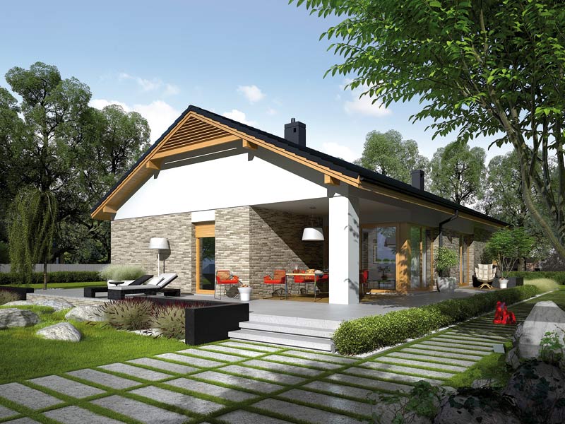 Projekt Daniel G2 – nowoczesny dom parterowy z garażem dwustanowiskowym